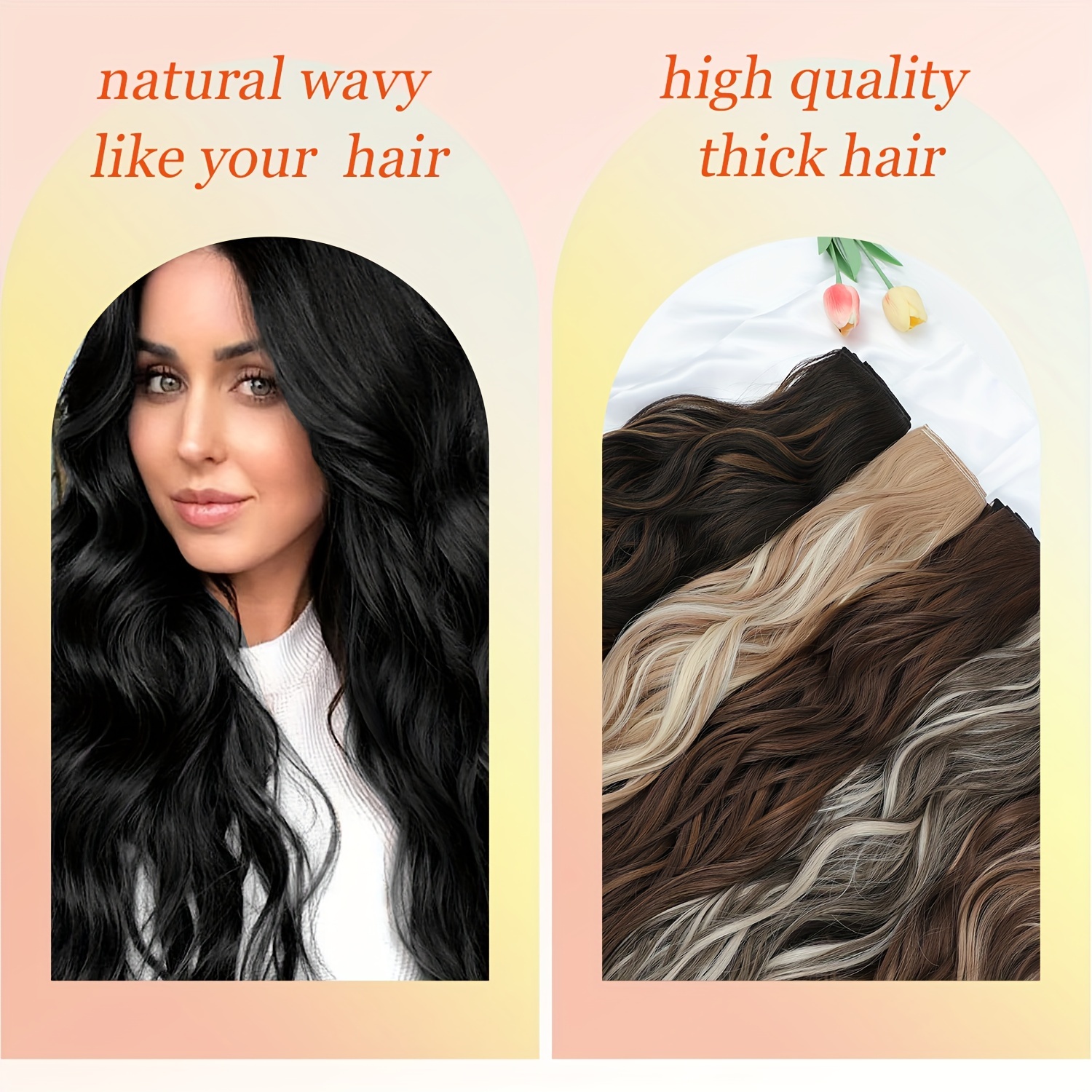 clip in hair extensions 6pcs well - Temu display picture 3