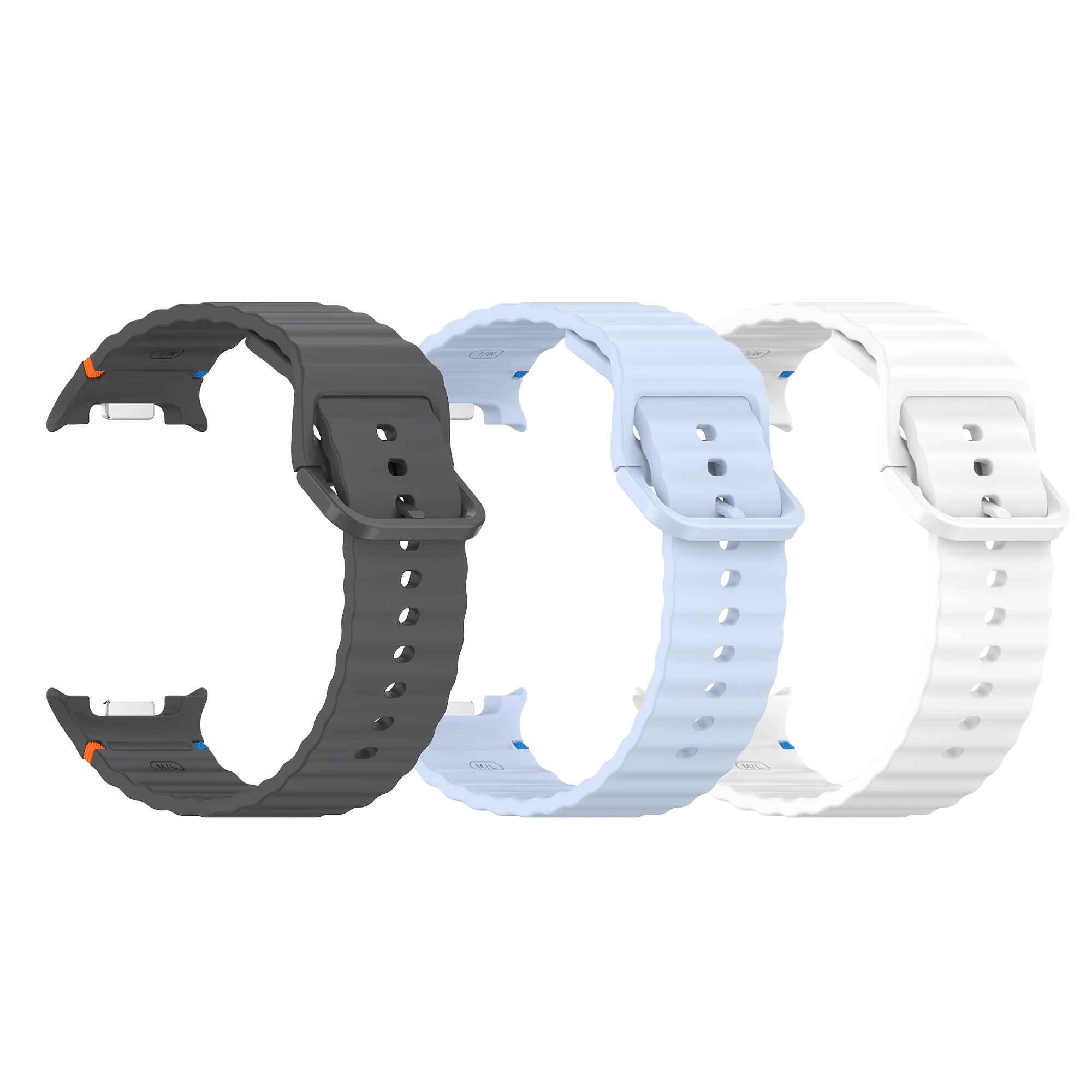 TEMU A Set Of 3 Silicone Watch Bands Suitable For The For Galaxy Watch 8 And 8 Classic, Available In Sizes 40mm, 44mm, And 46mm. Are Colorful,