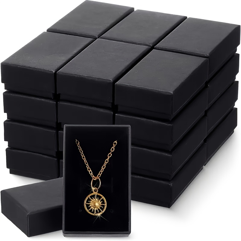 TEMU 12 Pezzi Scatole Regalo in Cartone per Gioielli con Coperchi - Confezionamento Qualit� per Collane, Braccialetti, Orecchini & Anelli, Forniture