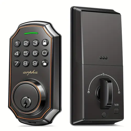 d180 keypad door lock keyless entry door lock long and for door opening 2 backup keys 10 50 user alert bass mode backlit keypad emergency alarm door lock home use
