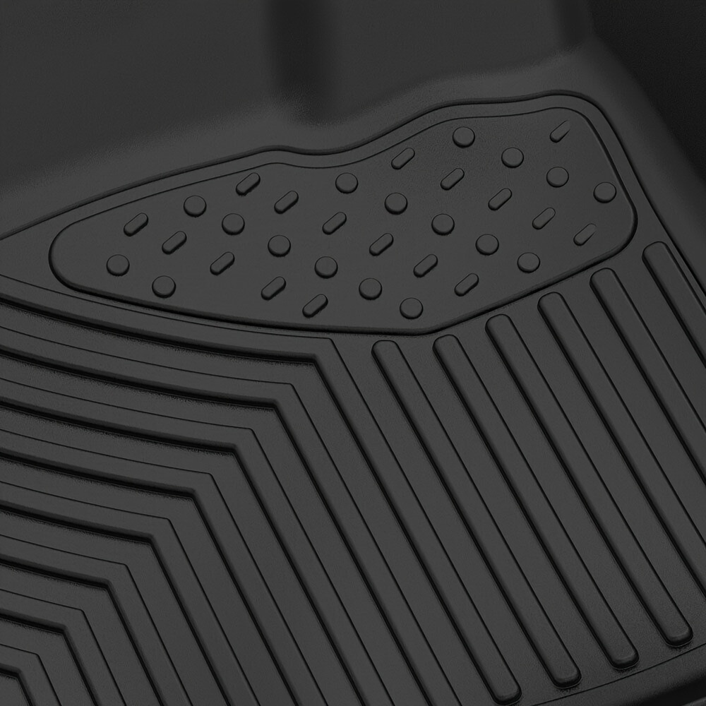 3-Piece All-Weather TPE Floor Mats For Toyota RAV4 2013-2018 – Black Rubber Liners-1284965