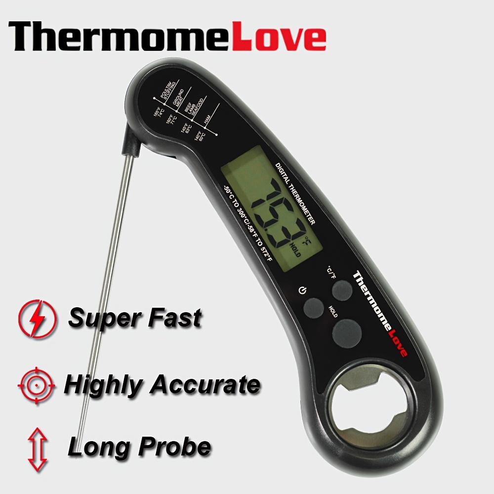 E-shop Küchen-Lebensmittelthermometer, schnelle und präzise Temperaturmessung (Batterie nicht enthalten)