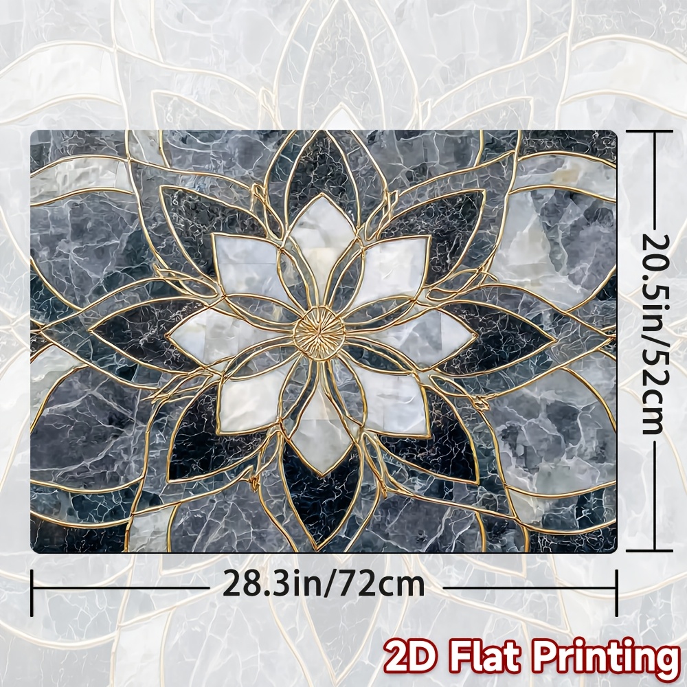 TEMU 1 pièce Housse de protection pour plaque de cuisson avec motif de fleurs dorées - Antidérapante et résistante à la chaleur, convient aux plaques