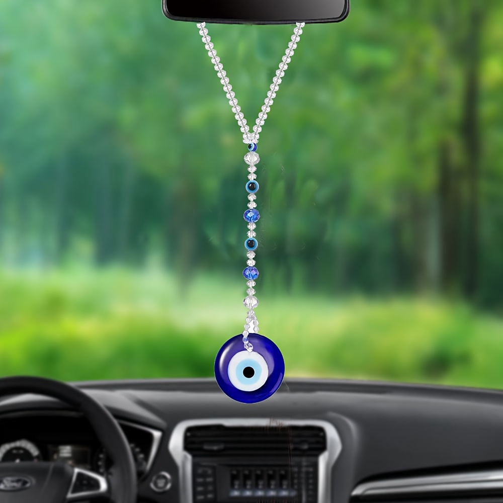 

Dinaauto Blue Evil Eye Hanging Ornament With Glass Beads For Home And Office Decoration