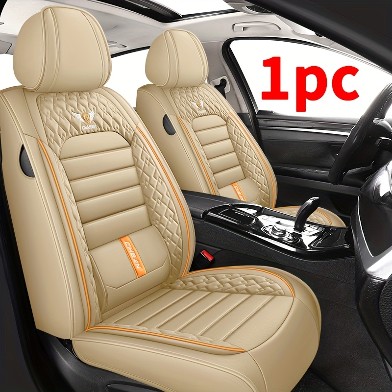 TEMU 1 Front Seat Cushion And 1 Accessory Made Of Faux Leather, Suitable For Most Cars, Suvs, And Pickup Trucks! Universal Car Interior For