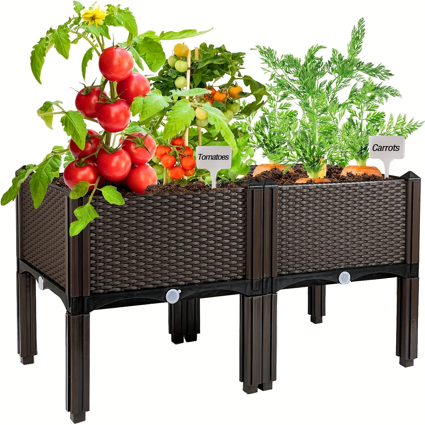 

Raised Garden Bed With Legs 15" H Elevated Planter Box, Plastic Raised Beds For Gardening Vegetables Herb Flower Plants, Perfect For Indoor Outdoor Planting