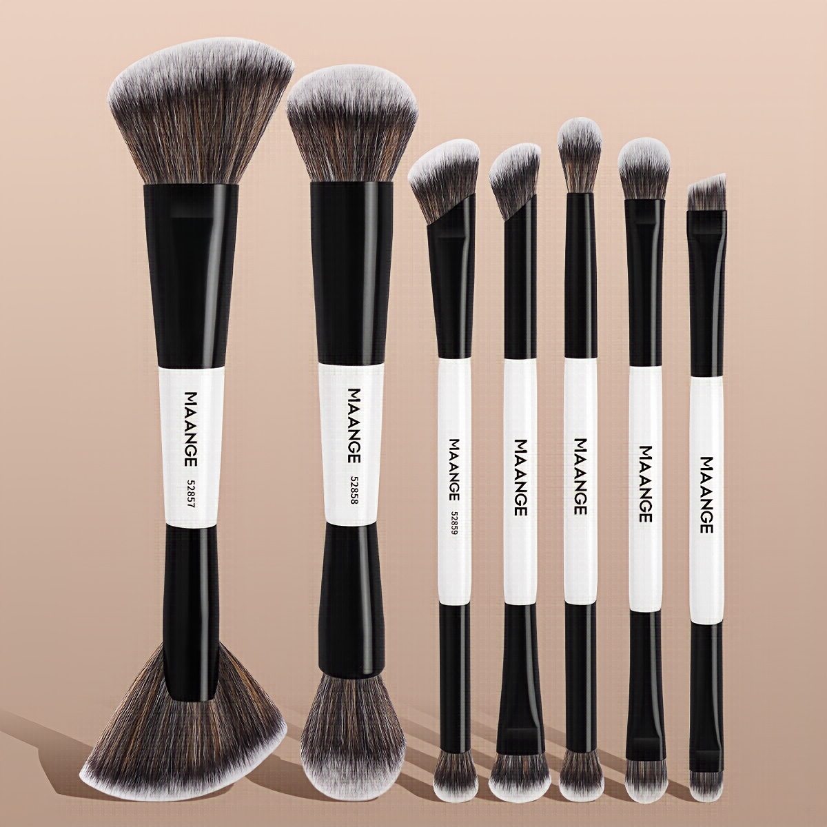   7pcs cosmetic brushes double head cosmetic brush foundation make up brush powder blusher brush loose powder brush soft and thick bristles multi functional cosmetic brush basic cosmetic brush travel  