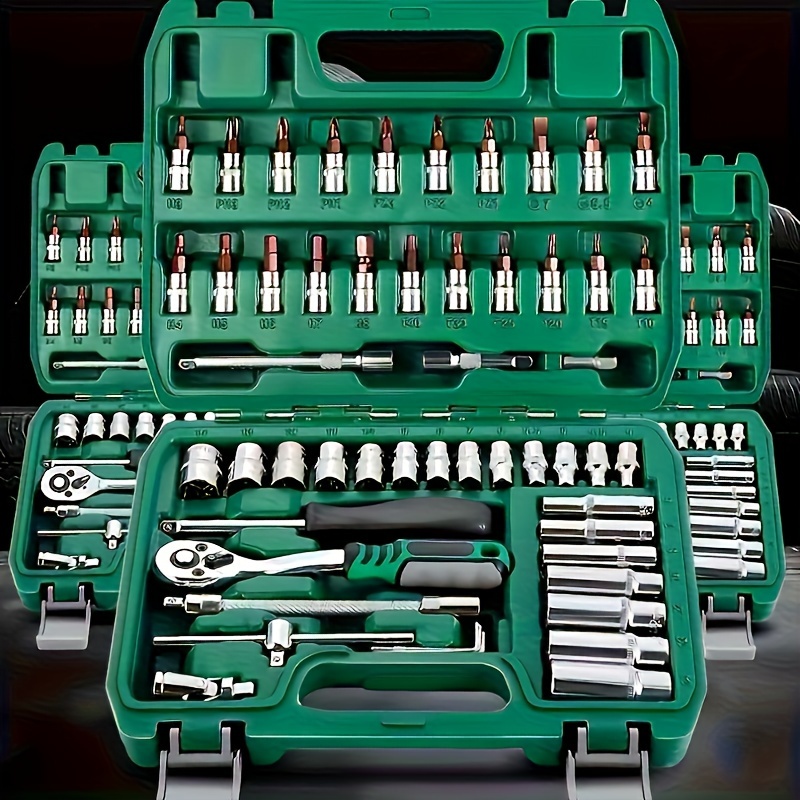 

Ensemble D'outils de Réparation de 53 Pièces, Réparation de Machines Extérieures, Cliquet Rapide, Clé Et Réparation de Meubles, Boîte À Outils Multi-