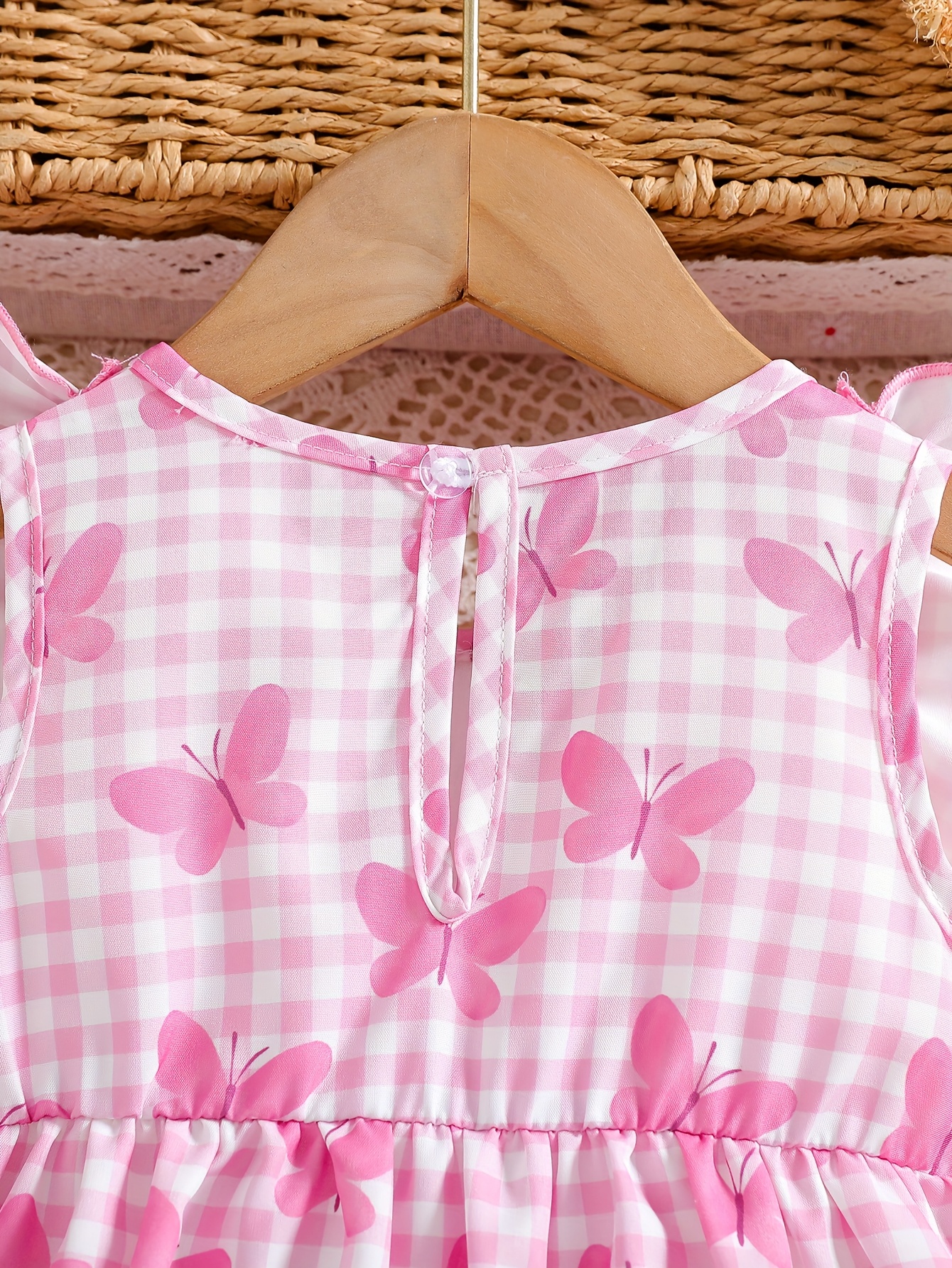 adorable blue white gingham dress Temu