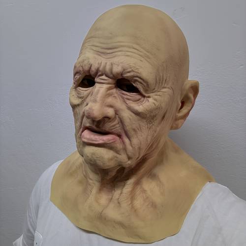 realistic bald mask lifelike old for man masks masquerade props carnival supplies roleplay halloween party costume