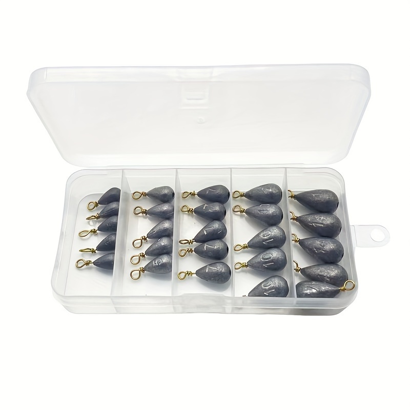 10pcs 3.5g 5g 7g 10g 14g, 5pcs Each, Teardrop-shaped Lead Sinker With Ring, Lure Lead Sinker, Lead, Fishing Tackle Additions