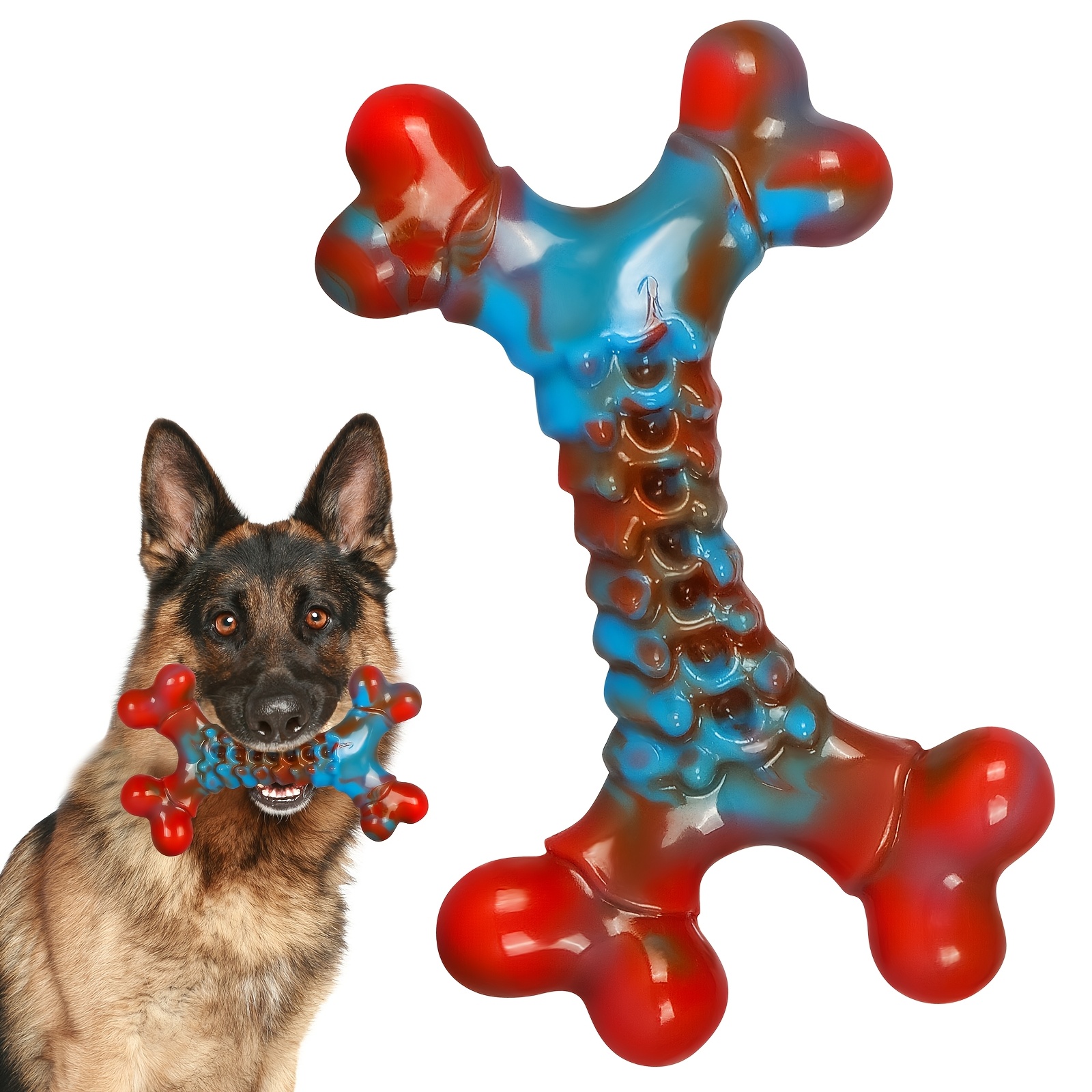 

Nylon Dog Chew Toy For Aggressive Chewers - Tough Bone-shaped Plaything For Large Breeds, Dog Chew Toys