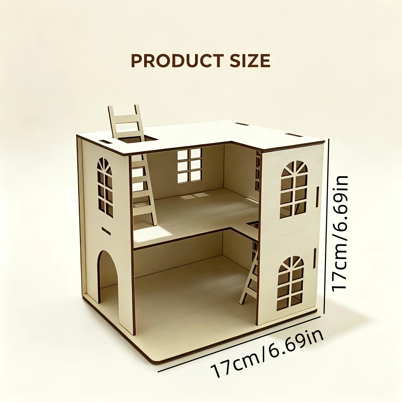 TEMU Diy Multi-holiday Universal Wooden Assembly Cabin Material Kit - Christmas, Halloween, Easter, Thanksgiving, New Year Themed Blank Unfinished