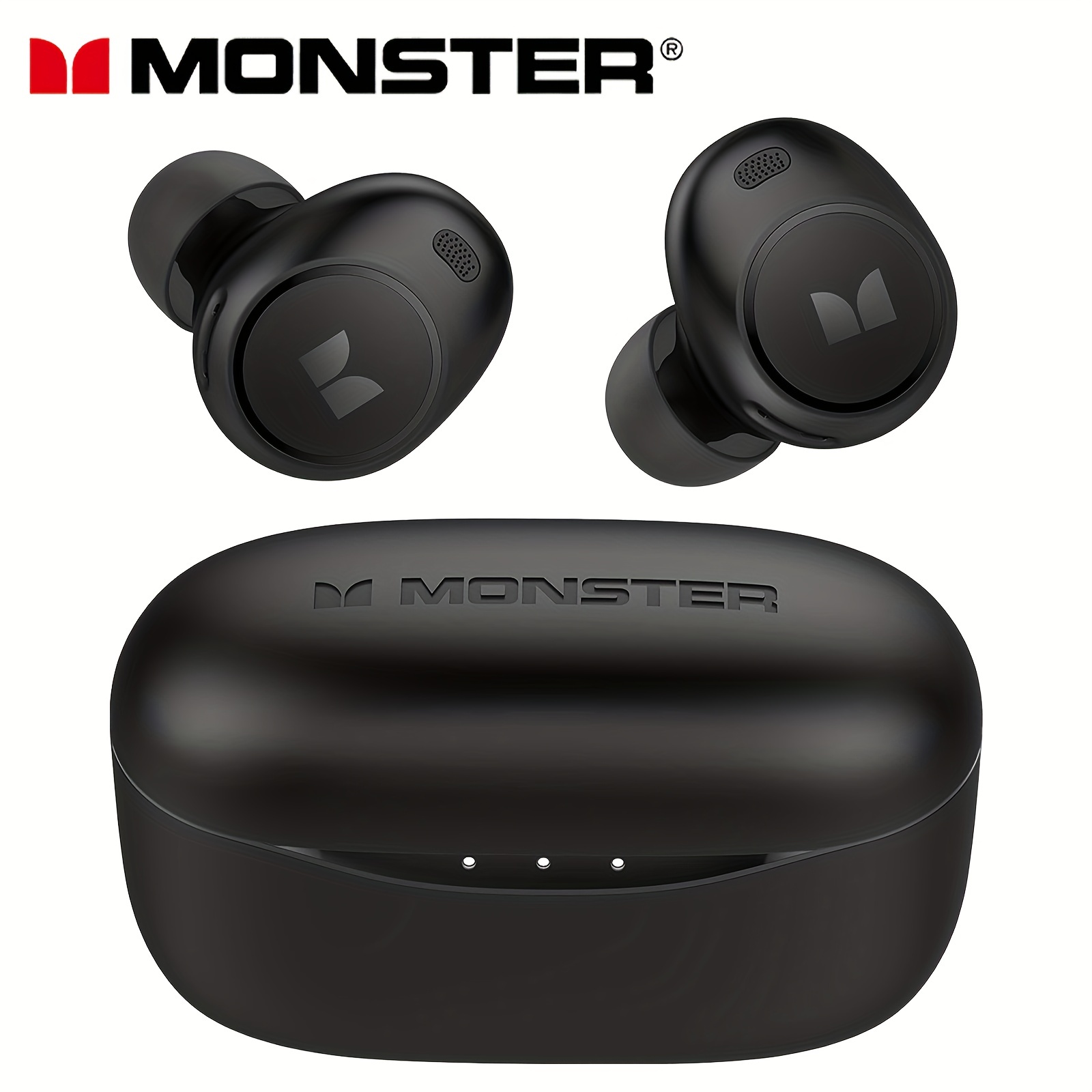 

Monster Wireless Earbuds With Cvc 8.0 Function, , Stereo Headphones, 500mah Large Capacity Battery, Fast Charging Case, Comfortable In Ear Design, Sports Headphones, Suitable For Daily Use Or Gifts