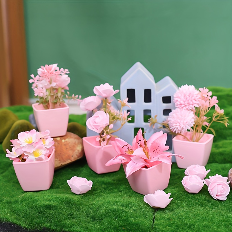 5pcs Artificial Candy Pink Chrysanthemum Flower Heads