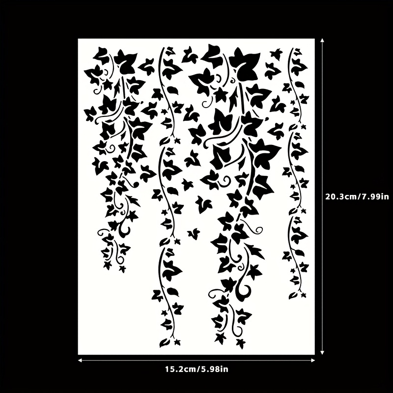 TEMU A Spring Vine Painting Template - A Versatile, Washable, Reusable Plastic Template Suitable For Scratch Art, Floor Painting, And Handmade Card