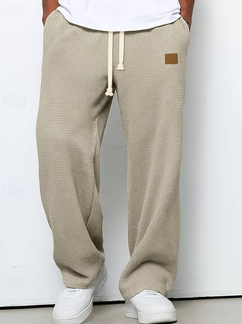 mens waffle knit pants