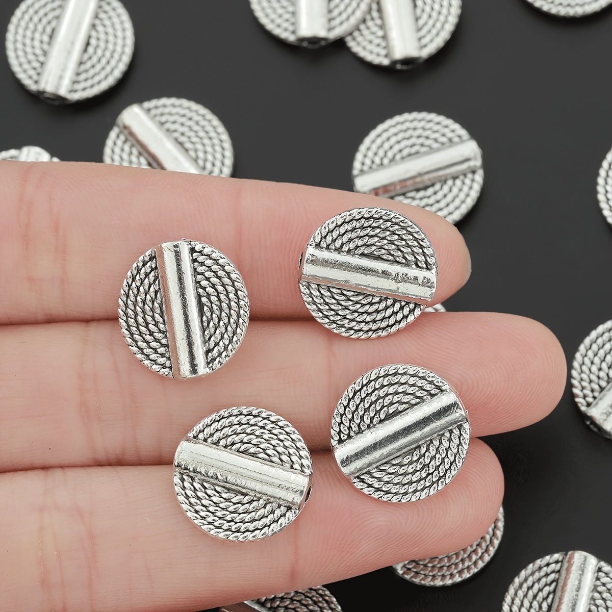 20pcs Vintage Alloy Cloud-Shaped Spacer Beads for DIY Projects