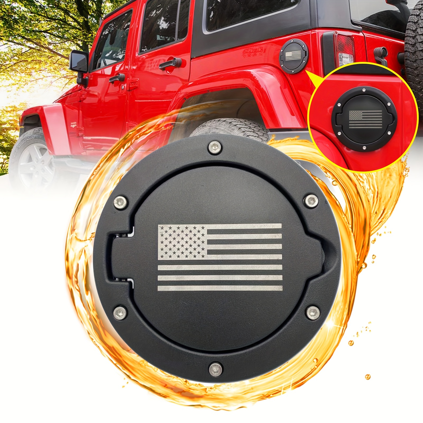 

Fits Jeep Wrangler Jk Fuel Tank Conversion Cap With Us Flag