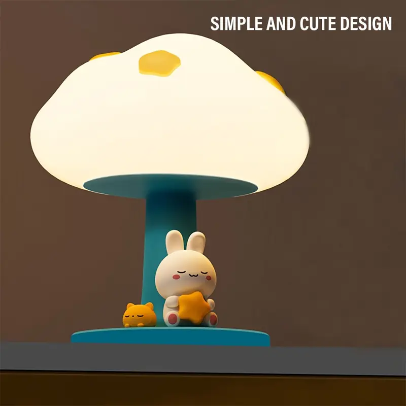 1 cloud shaped usb rechargeable night light with touch control 3 adjustable brightness levels indoor led desk lamp for bedroom living room office and kids room relaxation ambiance relaxation ambiance lamp design usb rechargeable lamp night light for bedroom Product details 5