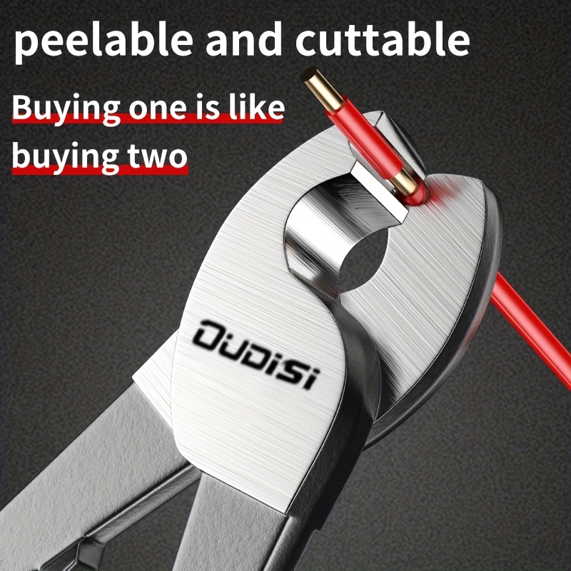 1 stuk 15,24 cm, 20,32 cm, 25,4 cm Draadstrip Tang, Kabelschaar, Chroom Vanadium Staal Gesmeed, Slijtvast en Duurzaam, Gebruikt voor Scherp Snijden van Kabels en Gedraaide Draden, Comfortabele Greep, Precies Snijden