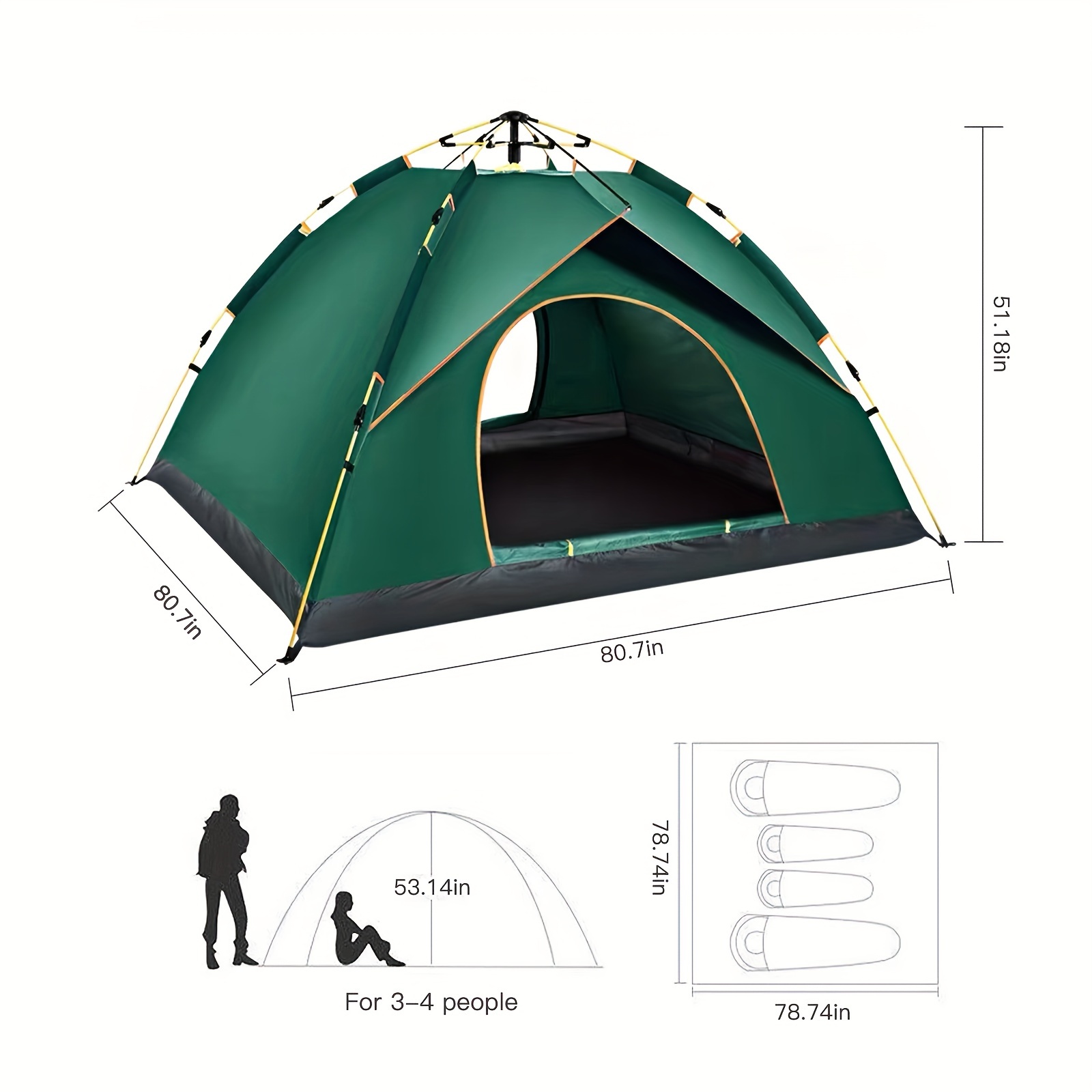 Pop Camping Tents Waterproof Backpacking Tent Instant Tents - Temu