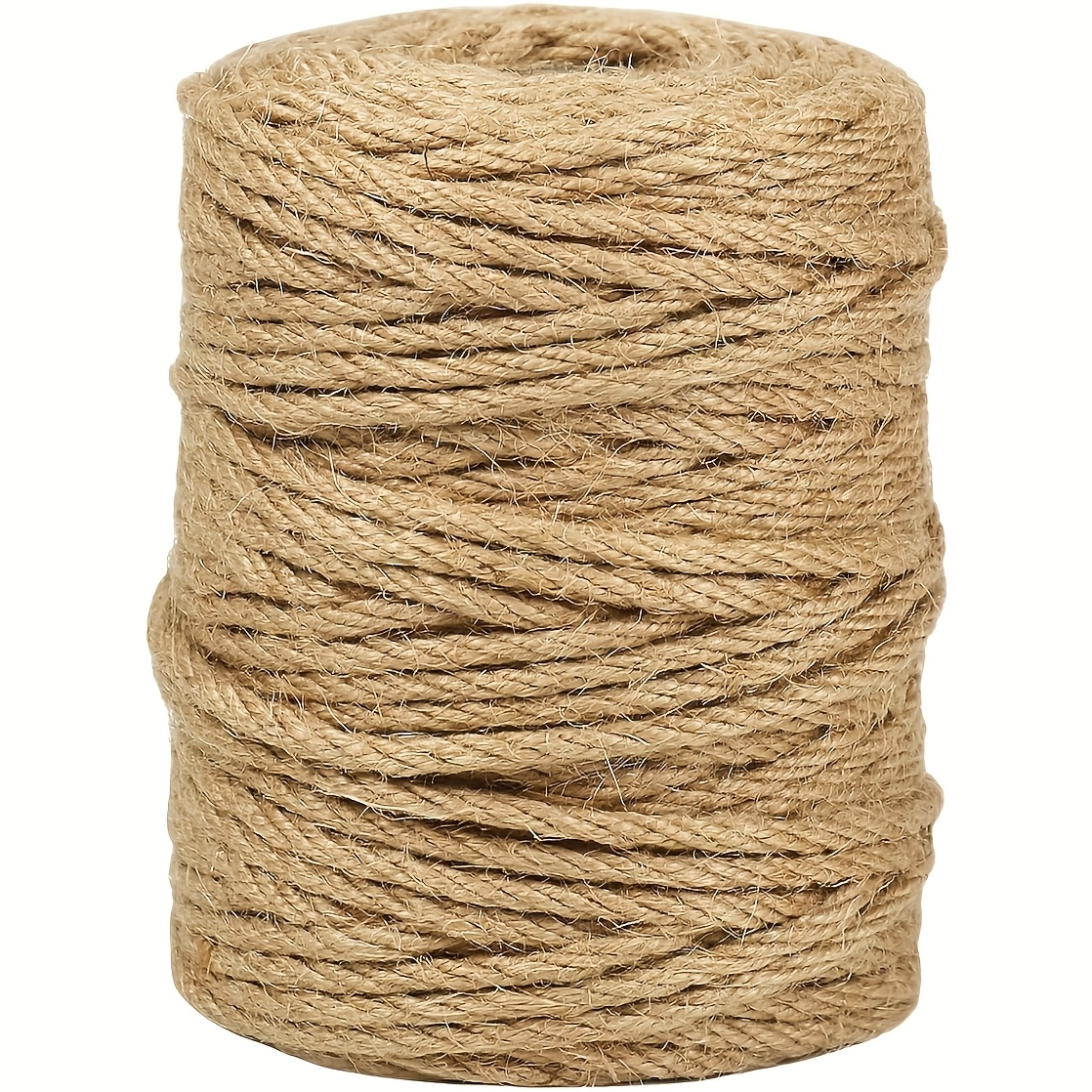 TEMU 197ft (60m) 4mm Natural Jute Rope, Heavy Duty Hemp Twine For Crafts, Macrame, Cat Scratching Posts & Garden Plant Ties, Durable Cord For Gift