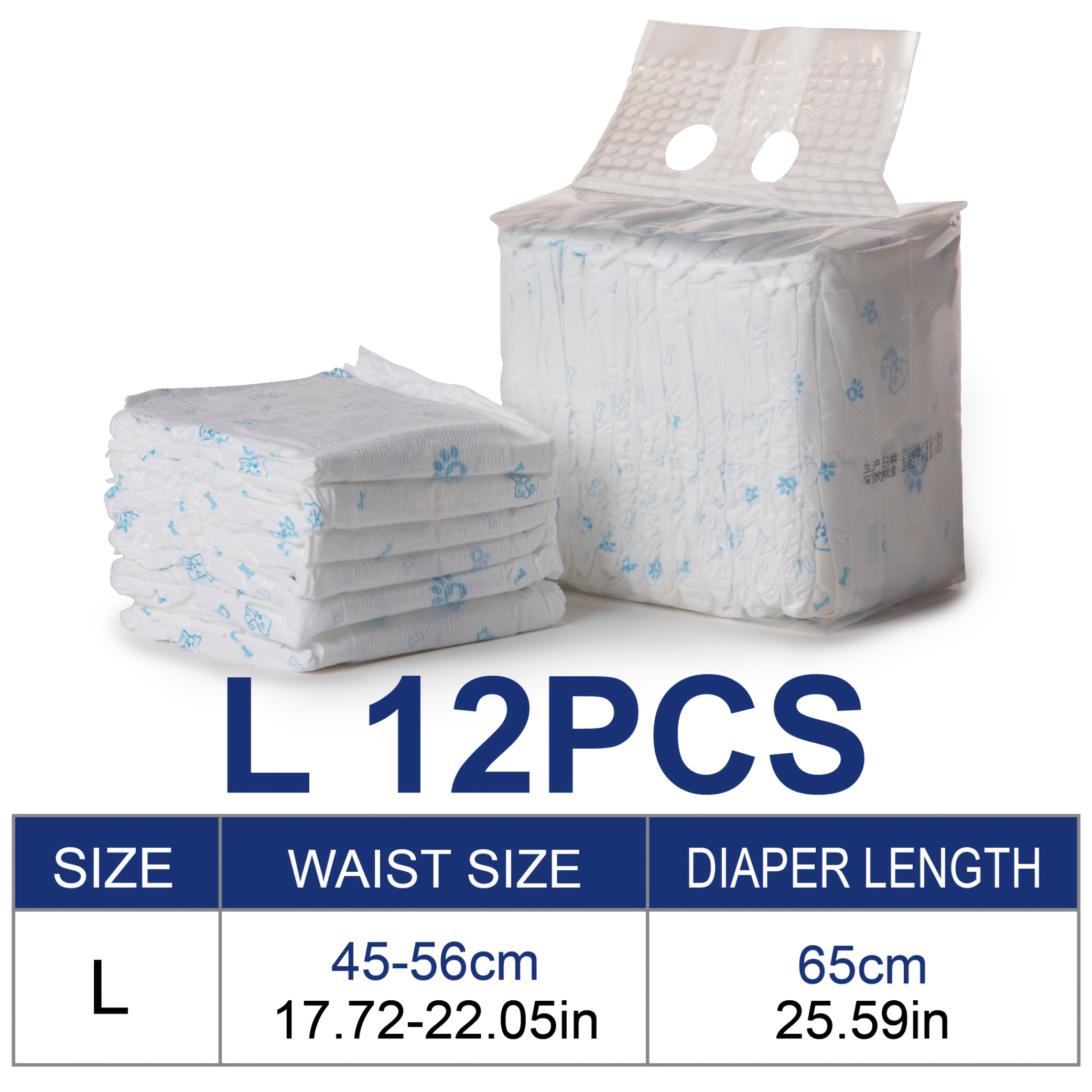 12pcs Ultra Absorbent Male Dog Diapers - Leakproof, Fit For Puppies & Elderly Dogs, Ideal For Surgery Recovery & Incontinence