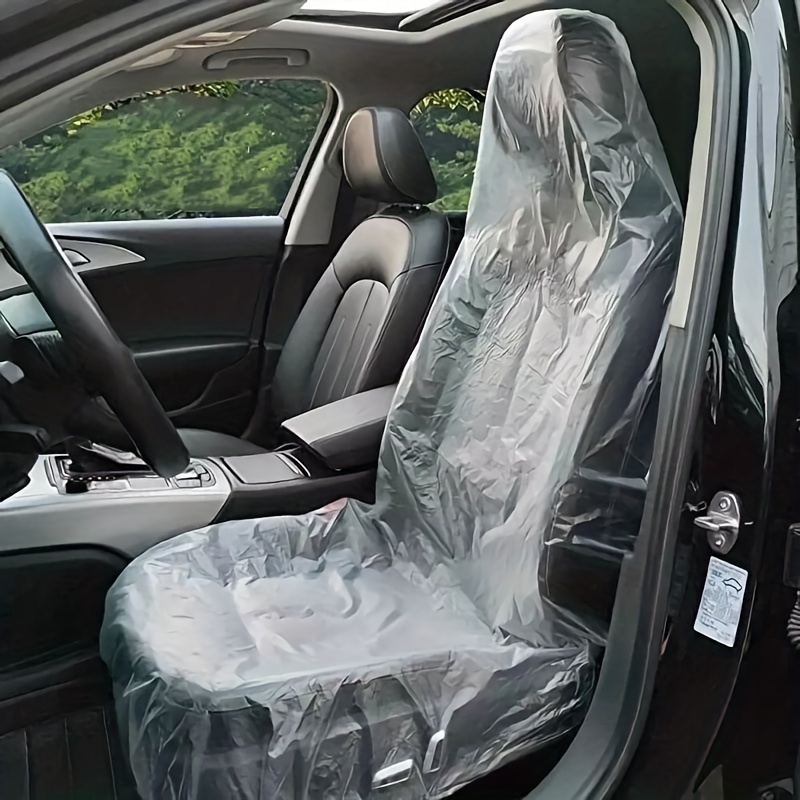 100pcs disposable car seat covers clear plastic fit 140cm x Temu