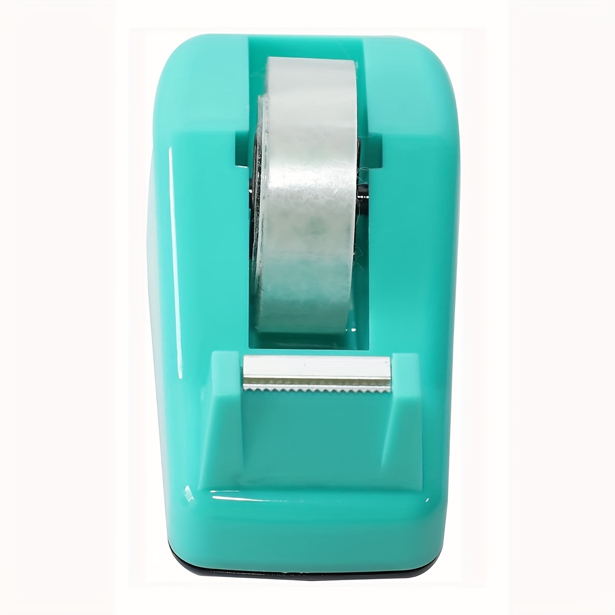 

Plastic Tape Dispenser With Non-slip Base, Turquoise Blue And White - Ideal For Office And Home Use, School Supplies, Home Stationery|functional Tape Holder|metallic Cutting , Cute Tape Dispenser