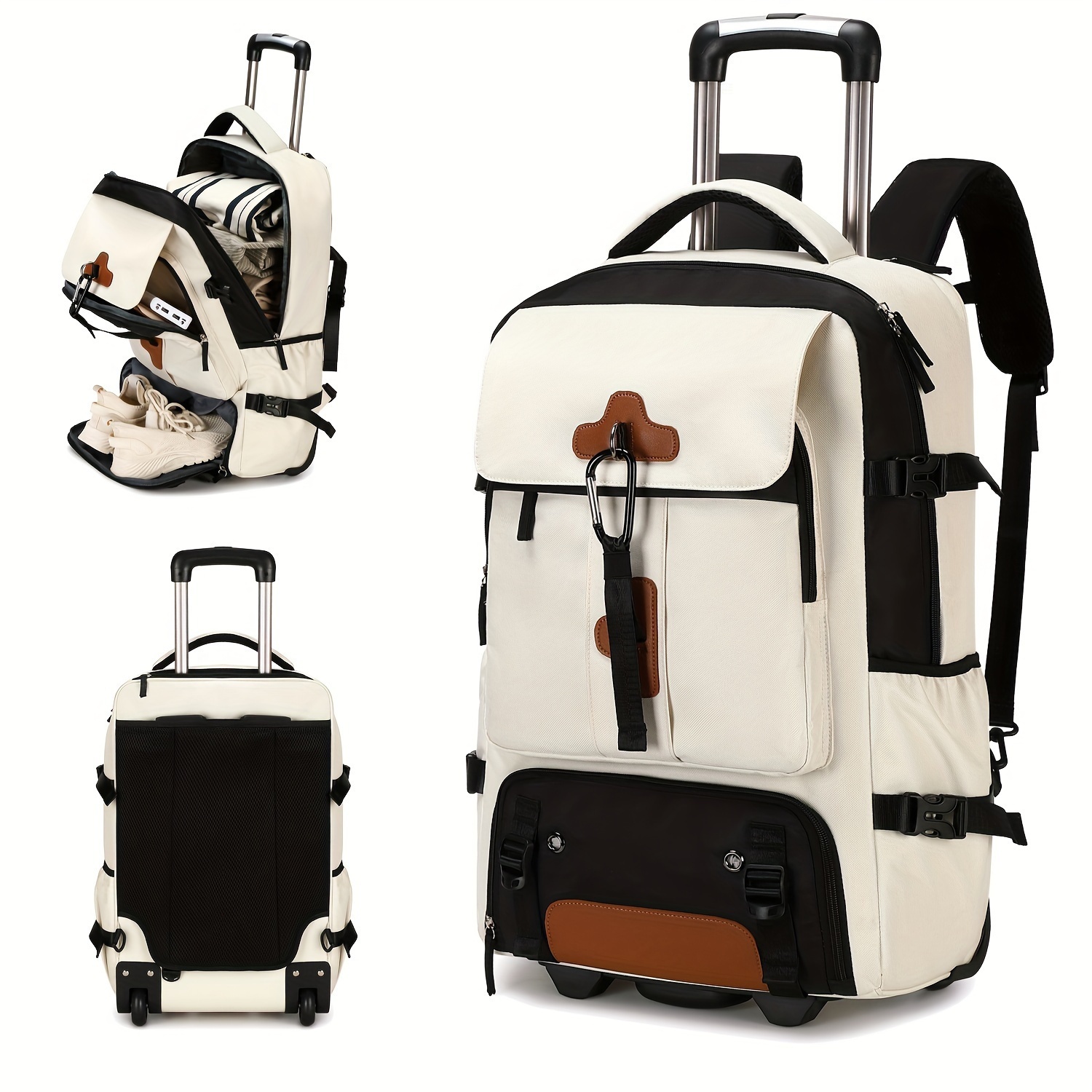 TEMU Large Capacity Lightweight Outdoor Backpack For - Travel, Hiking, Camping, Business Carry-on Luggage With Spacious Main Compartment &