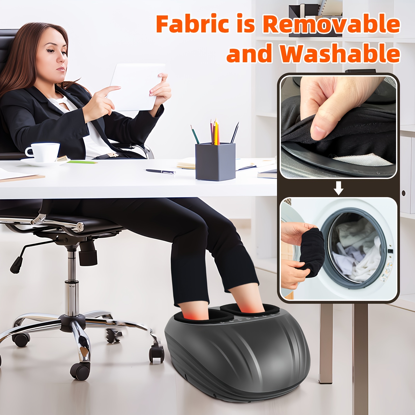 YUNSHAW Масажор за крака Shiatsu, Осигурява релаксация за уморени мускули и стъпала, Дълбоко месене на краката, Подобрява кръвообращението и здравето на краката, Подходящ за дома или офиса, Подходящ за крака до размер 45 (US 11)