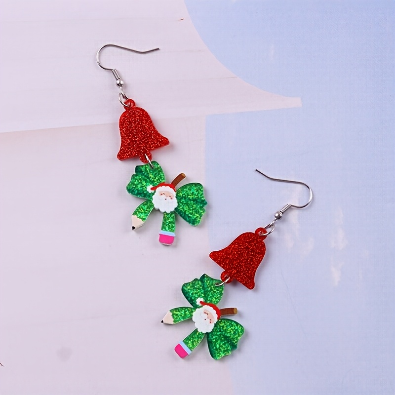Creative Snowman Acrylic Drop Earrings