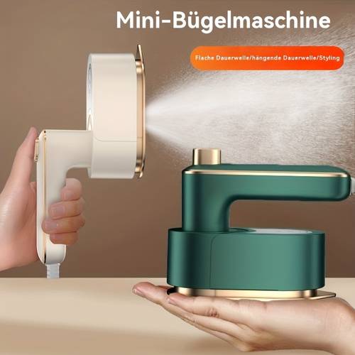 eu - tragbares mini-faltbügeleisen | schnelles aufheizen, ° faltbare, drehbare handbügeleisenmaschine, kompakte und bequeme aufbewahrung, für familien, reisen und studentenwohnheime, 230v stromversorgung