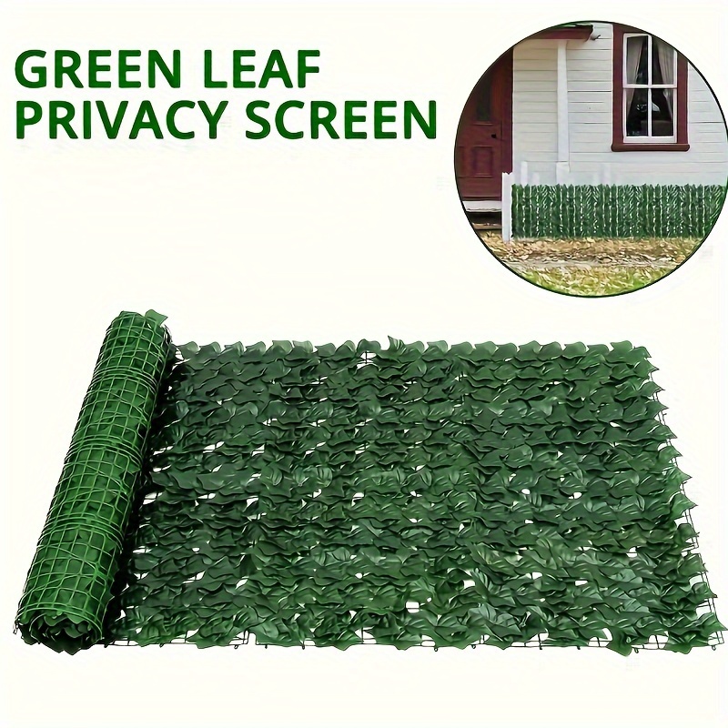 

Green Leaf Privacy Screen - Fabric Material, Outdoor Garden Wall Decor, Easy Installation - Weather Resistant Ivy Fence Cover (multiple Sizes)