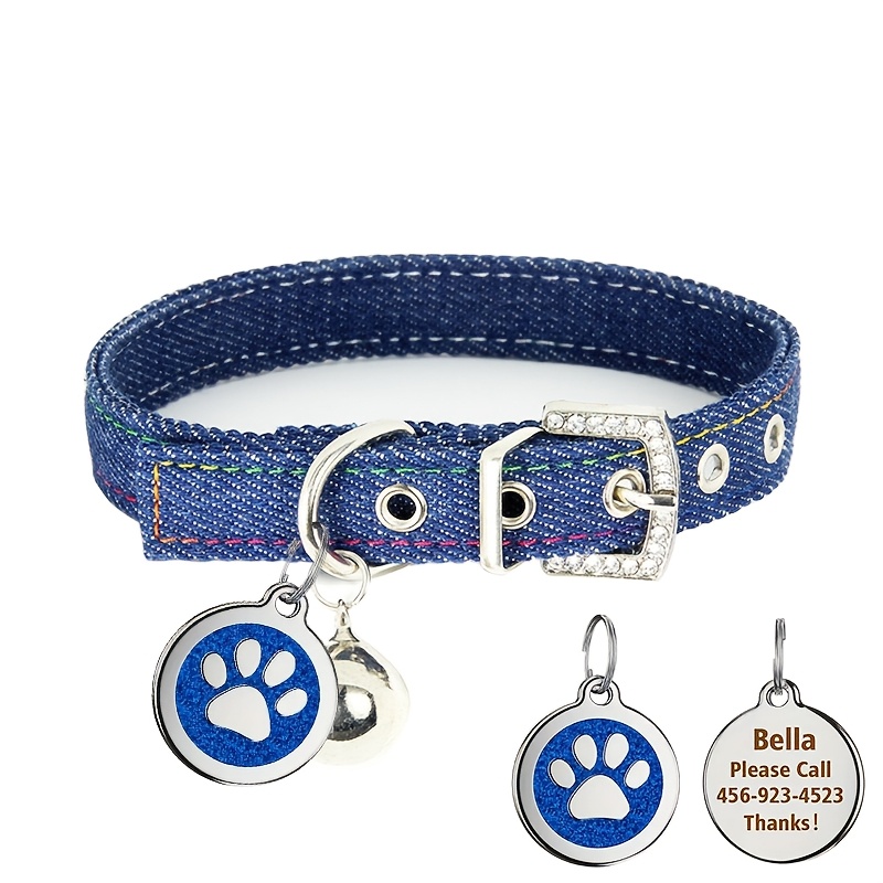 Personalized Engraved Dog Collar with ID Tag