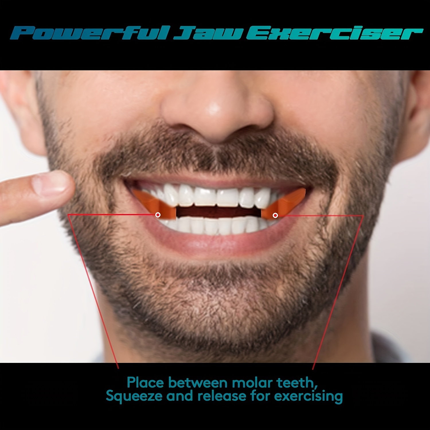 2 Chin Exercisers, Facial Muscle Trainer, Silicone Material for Jawline Shaping, Suitable for Men and Women, 4 Resistance Levels