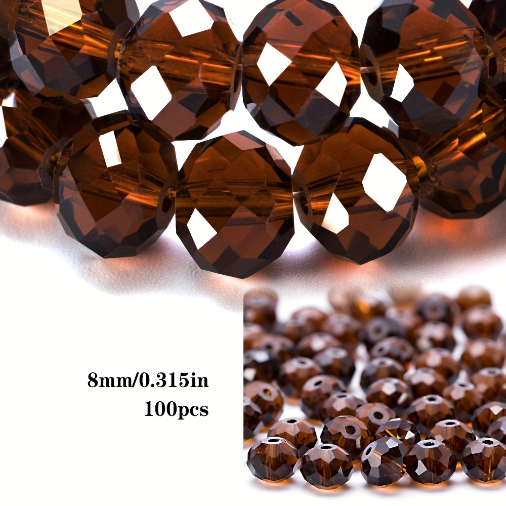 200 Amber Glass Beads for Jewelry Making