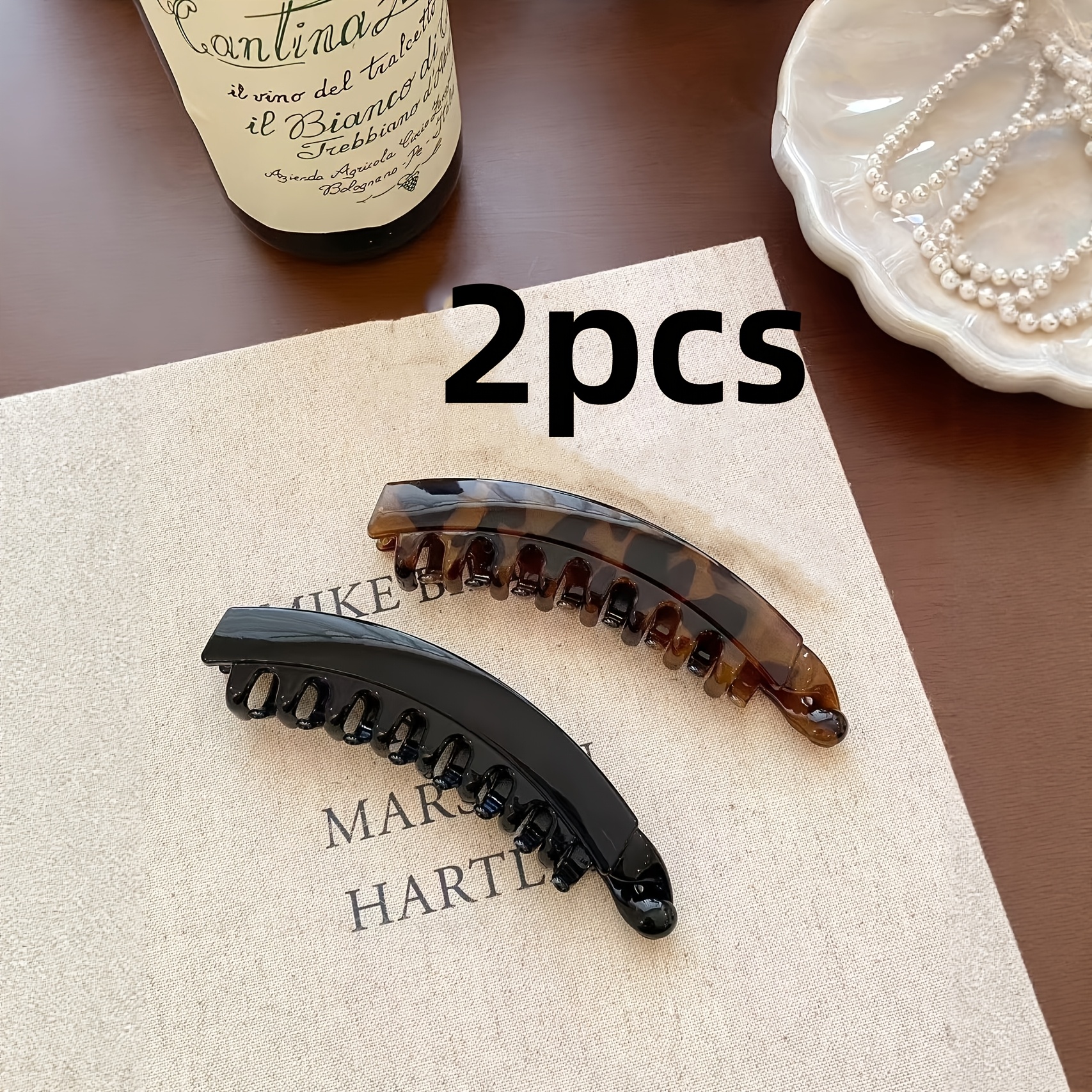 2pcs Large Size Hair Clips with Back Combs
