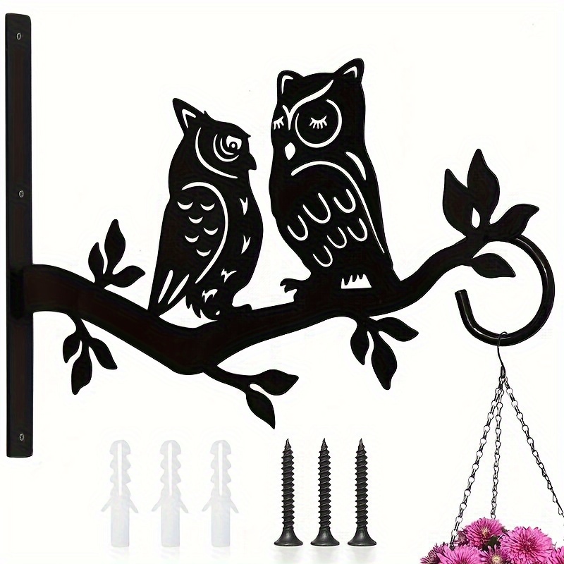 

Owl Outdoor Garden Patio Outdoor Hook Ornament, Metal Plant Hooks For Hanging Baskets, Hanging Plant Brackets For Bird Feeders, Wind Chimes, Lanterns, Flower Pots, Wall Mounted Hanging