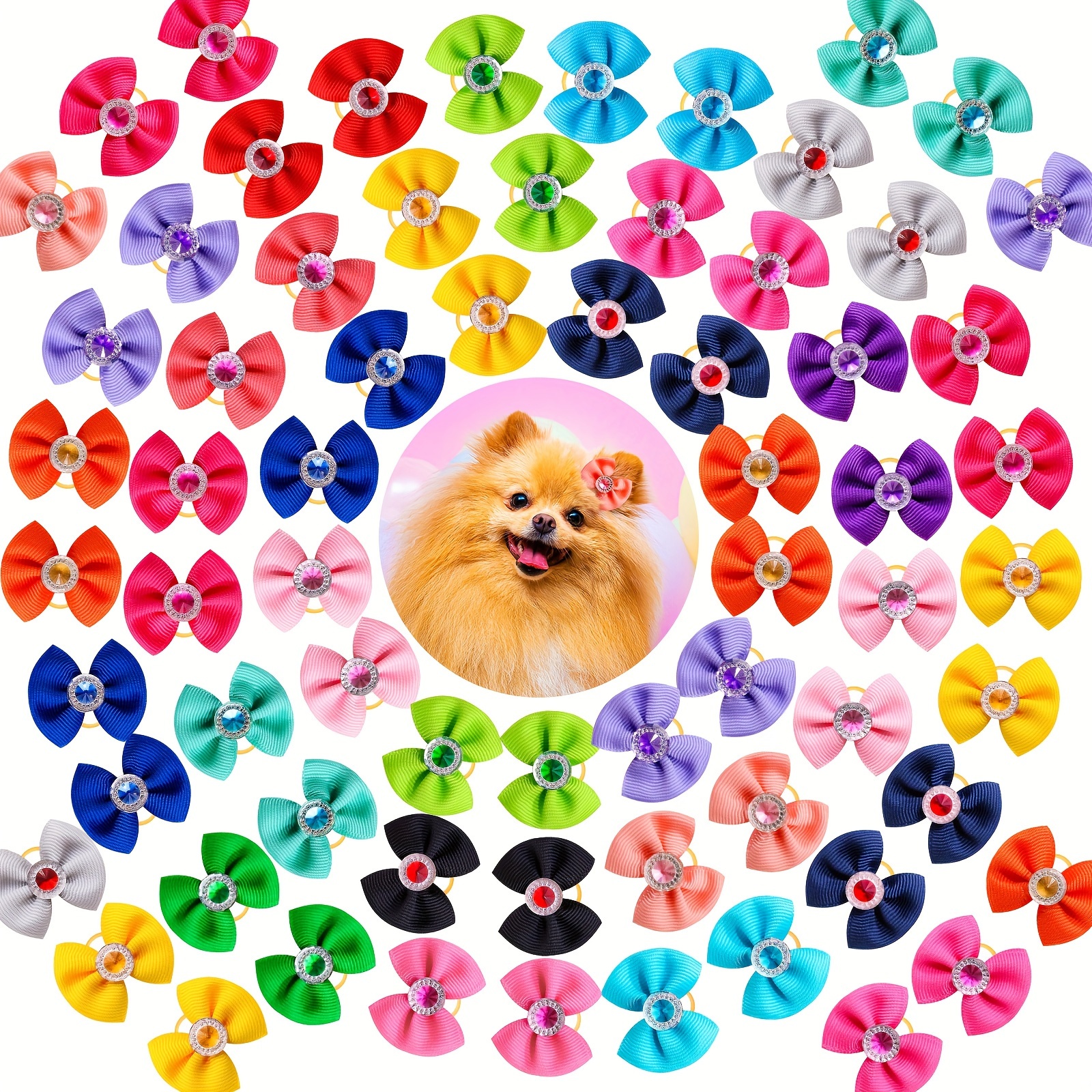 

30pcs Assorted Bows Rhinestones & - Bowknot Accessories And