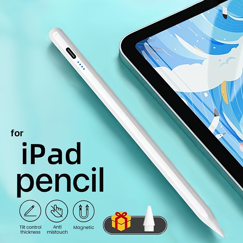 

Touch Pen For Ipad 9th And 10th Generation - Fast Charging Active Pen, Tilt Sensing And Palm , Magnetic Connection, Fast Charging, Round Barrel Design, For Ipad 2018-2024 - White