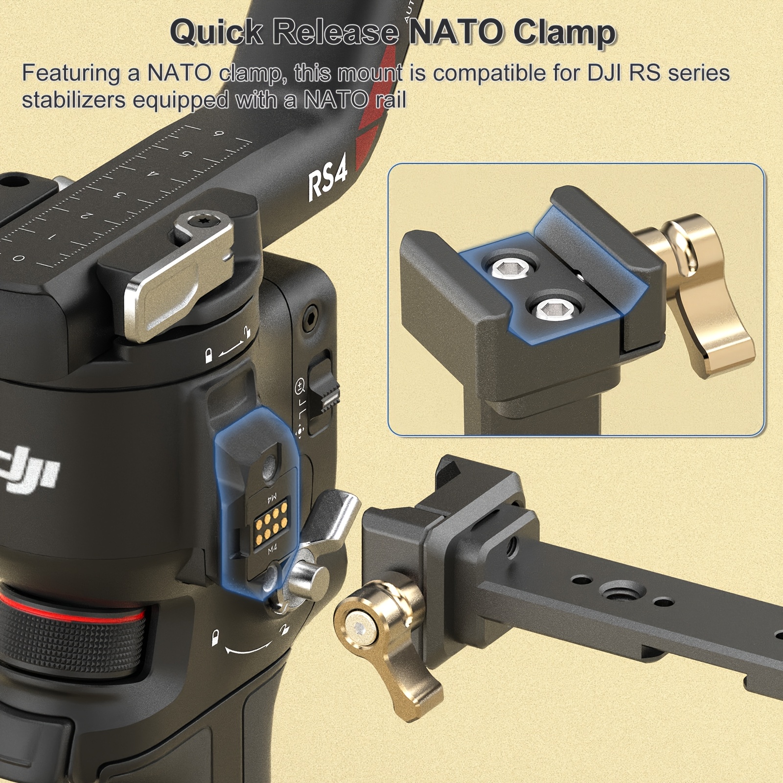 adjustable camera monitor mount   release   clamp cold shoe mount 360 rotatable field gimbal monitor holder for   4 mini       2 rsc 2       3 mini gimbal Product details 5