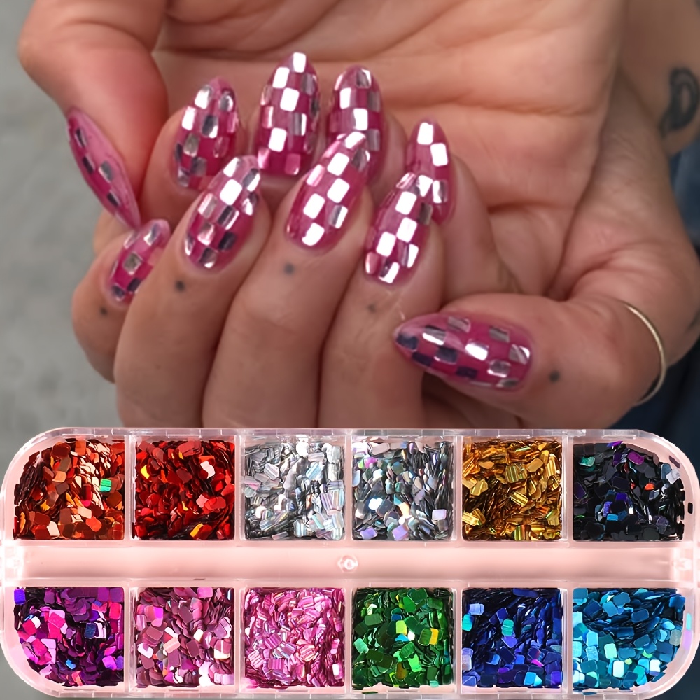 2 Boxes Holographic Polka Dot Nail Sequins