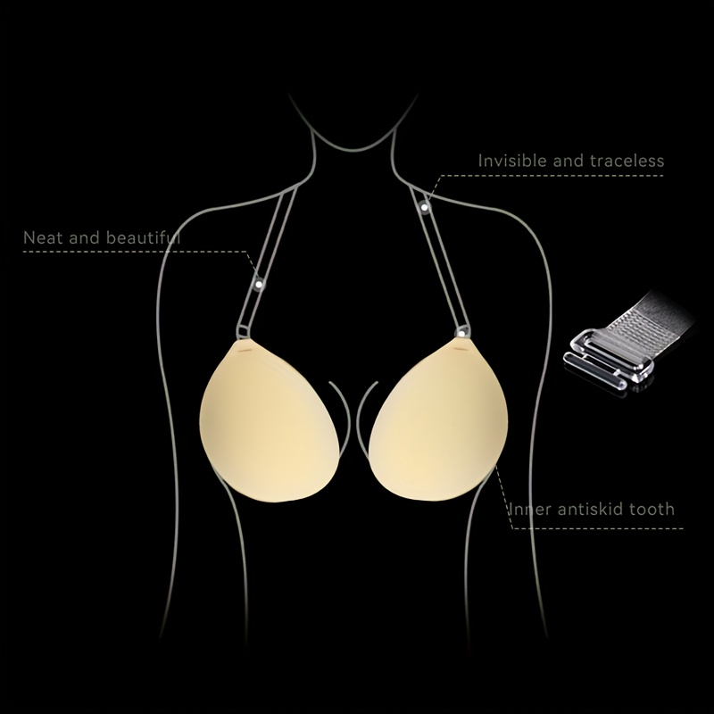 lifting bra pads silicone bra pads gathering cups invisible - Temu