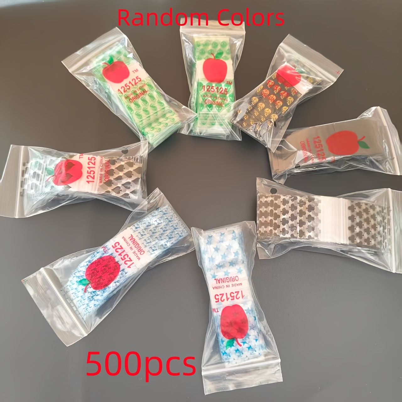 TEMU Gift For Her/him 500pcs Of Packaging Bags With Of Random Patterns, Measuring 3.21 X 3.. Portable Self-sealing Storage Bags, Suitable For Storing
