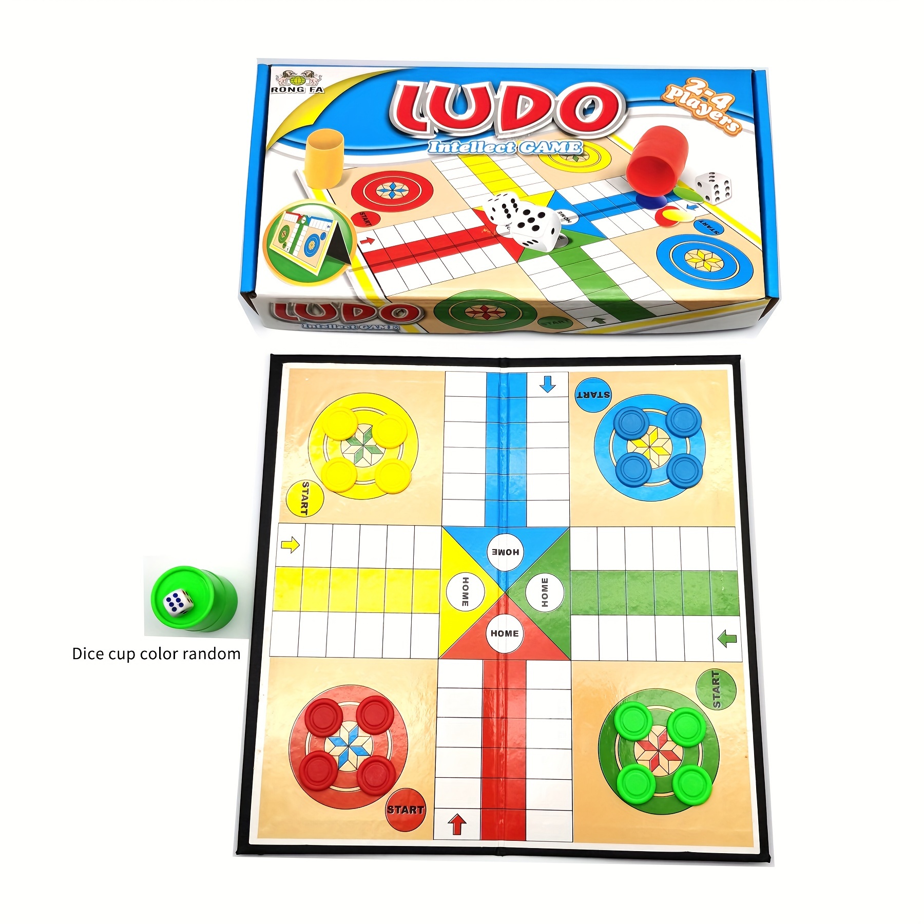 

1pc Ludo Game - Foldable Cardboard Board Game For Family Entertainment, Classic Party Game, Ideal For Halloween & Christmas Gifts