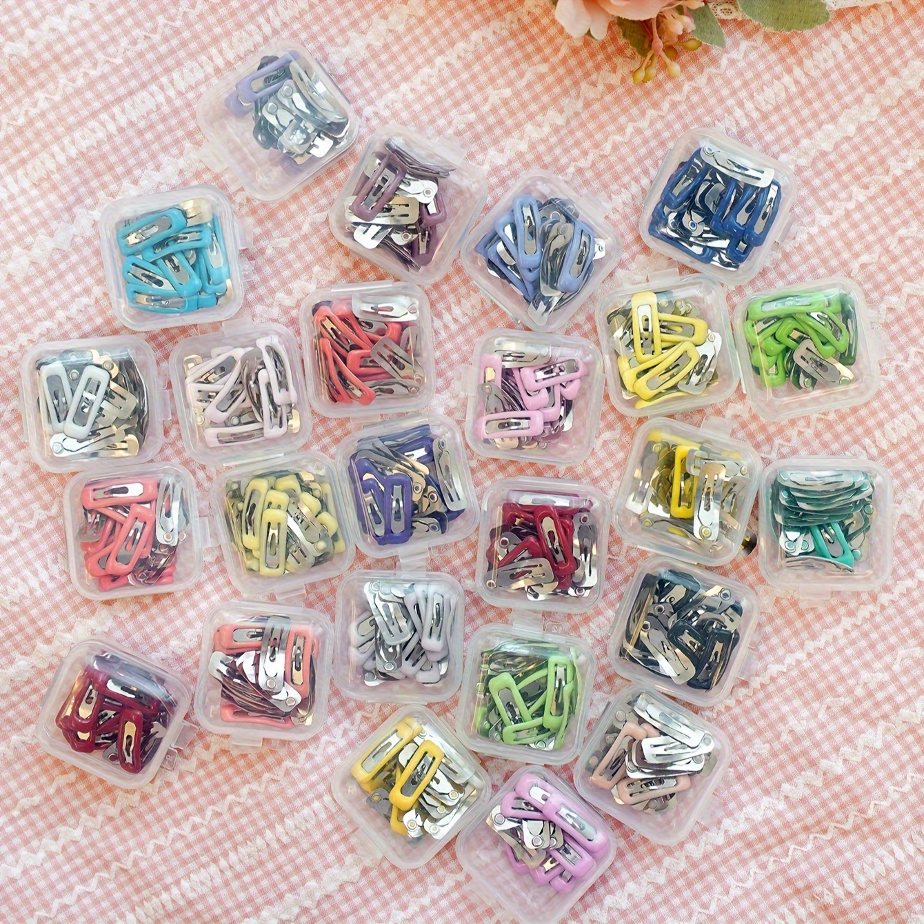 TEMU 10pcs Hair Clips - Suitable For Dogs And Cats, Multiple Colors Available, Ideal For Yorkies, Maltese, Bichons, And Teddy Breeds - 0.79-inch