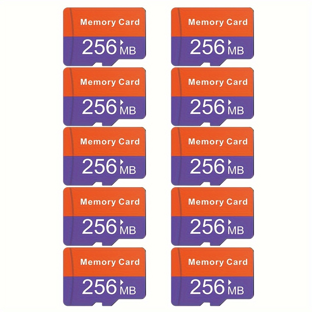 

10 Packs Of Flash Tf Card 256mb, U1 C10 Memory Tf Card, Suitable For Tablet/camera/phone/laptop/pc/ Car Stereo/game Console/audio