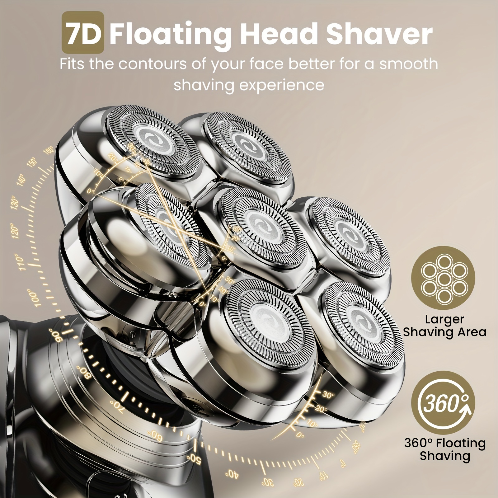 

7d Head Shavers For Bald Men, Detachable Head Shaver Led Display Dry/wet Bald Head Shavers For Men, Head Shavers For Men With Type-c Charge